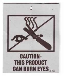 Caution, this product can burn your eyes.