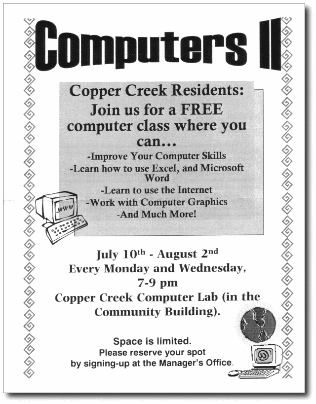 Computer Class Flyer