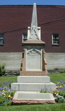 The Monument at the Kimball Cemetary